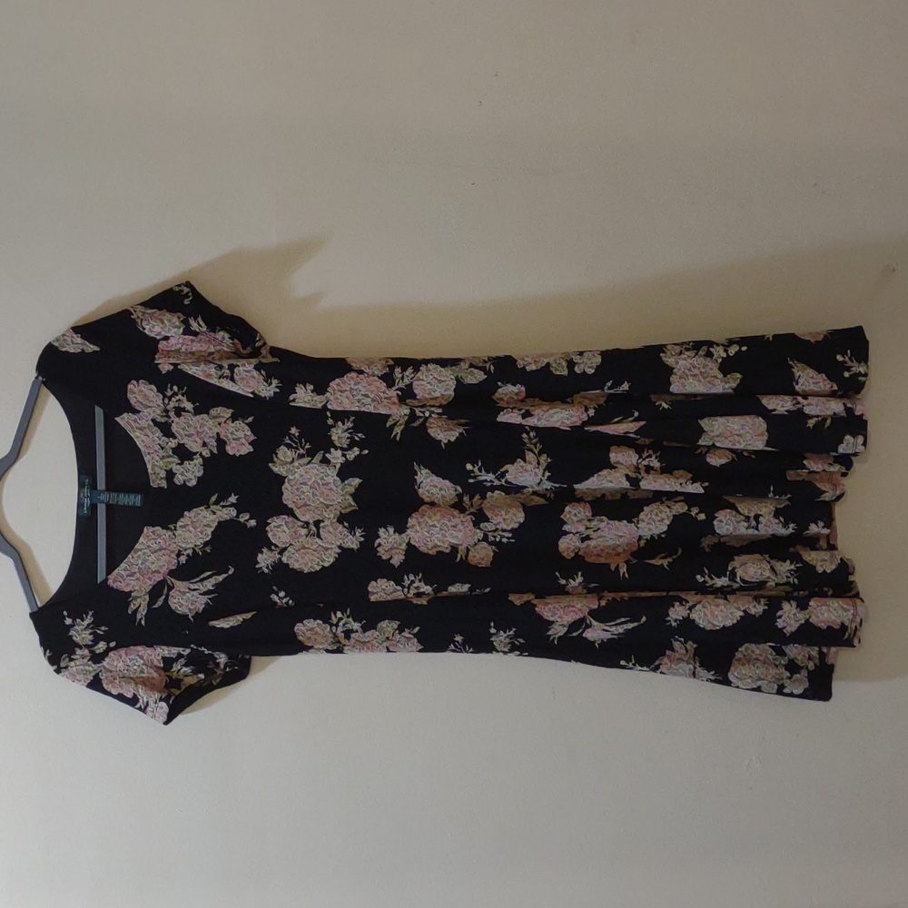 Lauren Ralph Lauren Sheath Dress Black Floral Stretch